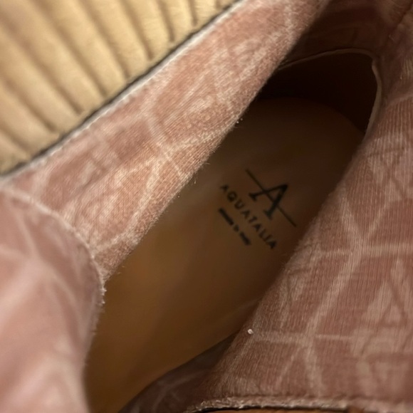 AQUATALIA Myla Corduroy / Leather Suede Combat Boots - Size 9.5 - Picture 10 of 13